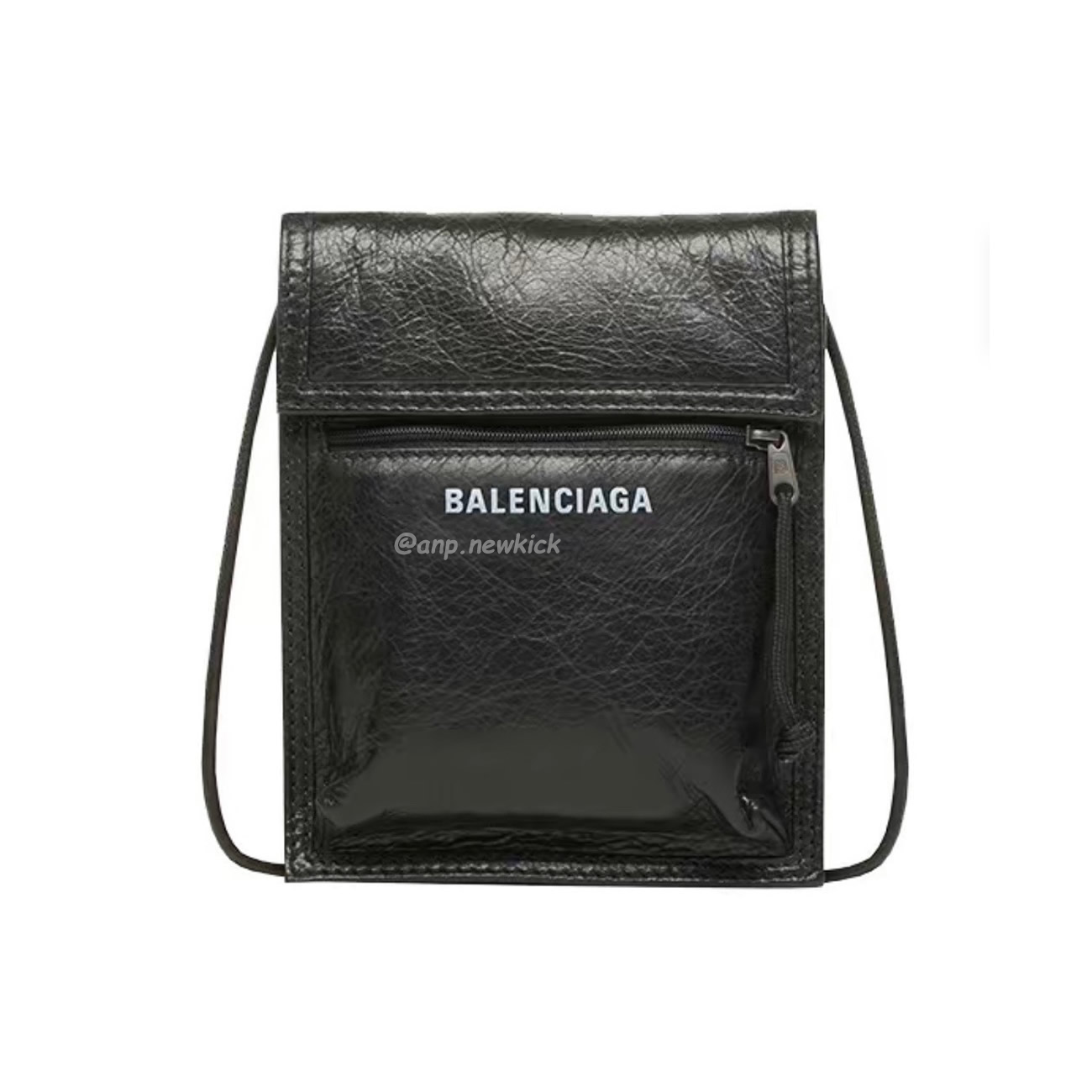 Balenciaga Explorer Arena Cracked Leather Messenger Bag Black (1) - newkick.vip